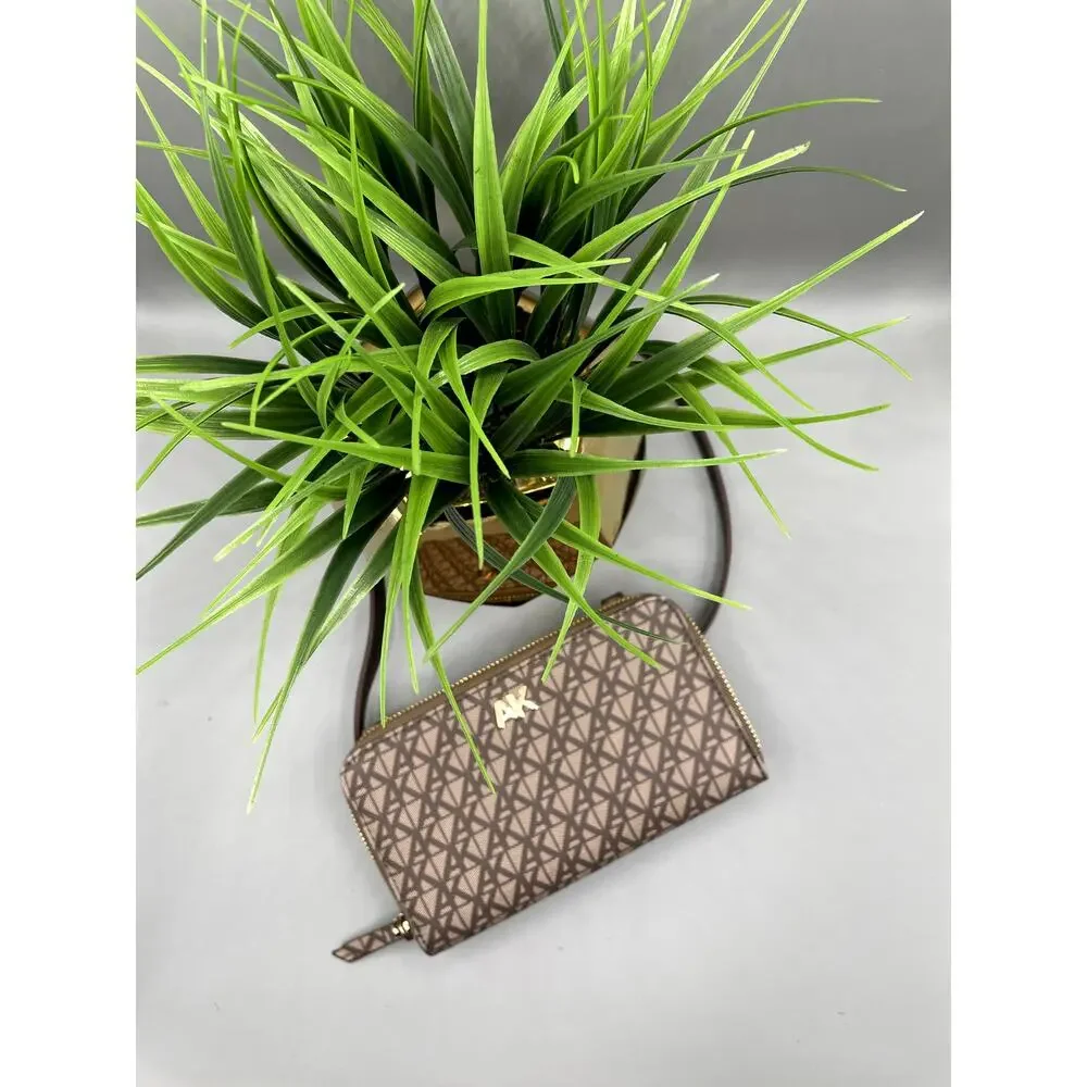 Anne Klein Brown‎ Wallet On The Go Wallet Crossbody Purse